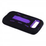 Wholesale Samsung Galaxy S3 / i9300 Armor Hybrid Case with Kickstand (Black-Purple)